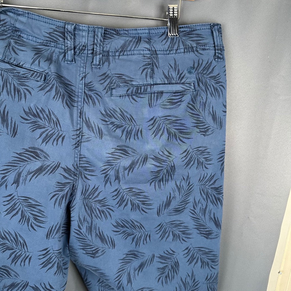 Lucky Brand Mens Blue Palm Leaf Tropical Print Shorts Size 34 TMD2190 - Picture 8 of 9